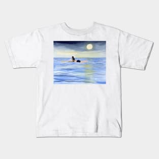 Moonlight Surfing Kids T-Shirt